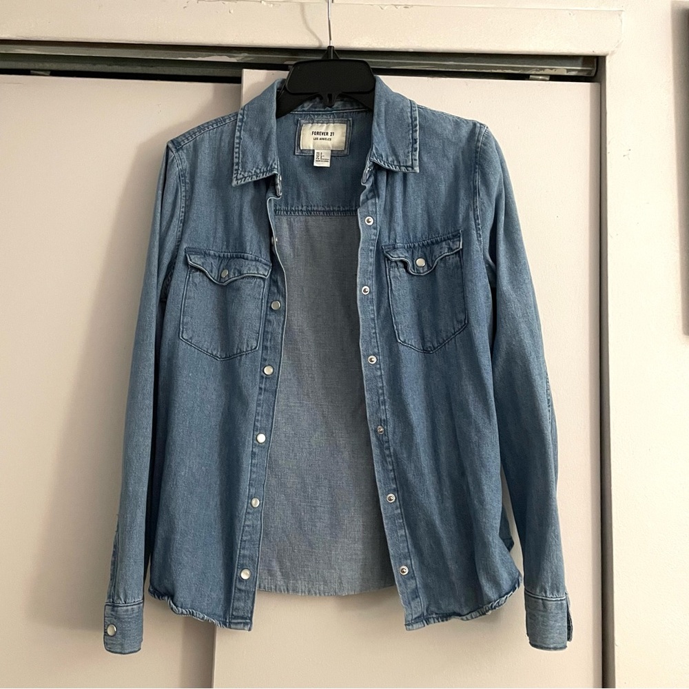 Forever 21 Denim Button-Up Shirt
